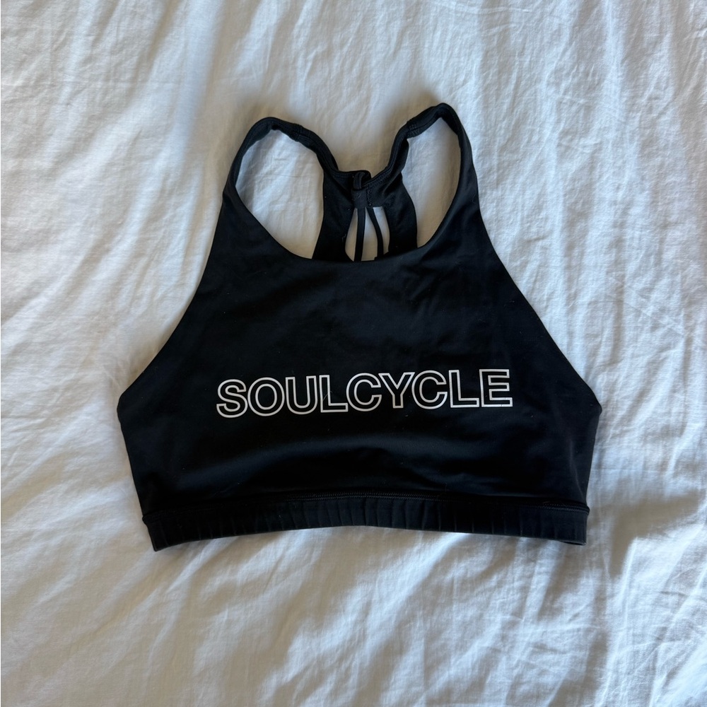 LULULEMON Soulcycle block letter high neck bra